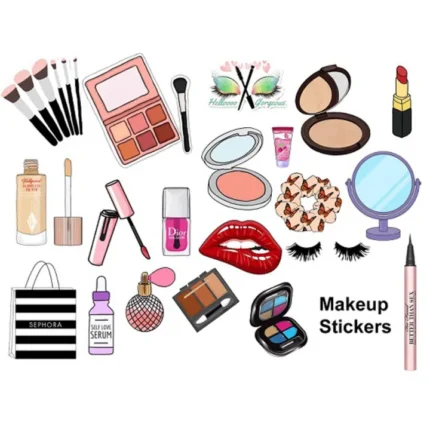 20Pcs Girls Beauty Cosmetics Skateboard Stickers Laptop Luggage Phone Decals Sticker